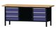 Werkbank B2000xT700xH840mm Buche massiv grau/taubenblau,NCS 6Schubl.TECWERK
