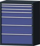 Schubladenschrank H1300xB1060xT675mm grau/blau NCS 7 Schubl.Vollauszug TECWERK
