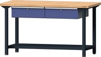 Schubladenschrank H1300xB760xT675mm lichtgrau/blau 9 Schubl.Vollauszug TECWERK