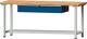 Werkbank B2000xT700xH840mm Buche massiv lichtgrau/blau 2 Schubl.TECWERK