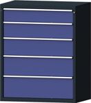 Schubladenschrank H1300xB1060xT675mm grau/taubenblau NCS 5 Schubl. TECWERK