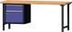 Schubladenschrank H1300xB910xT675mm lichtgrau/blau 8 Schubl.Vollauszug TECWERK