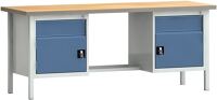Schubladenschrank H1300xB910xT675mm grau/taubenblau NCS 7 Schubl.TECWERK