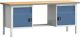 Schubladenschrank H1300xB910xT675mm grau/taubenblau NCS 7 Schubl.TECWERK