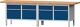 Werkbank B2800xT700xH840mm Buche massiv lichtgrau/blau 4Schubl.4Türen TECWERK
