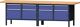 Werkbank B2800xT700xH840mm Buche massiv grau/blau NCS 4Schubl.4Türen TECWERK