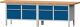 Werkbank B2800xT700xH890mm Buche massiv lichtgrau/blau 4Schubl.4Türen TECWERK