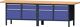 Werkbank B2800xT700xH890mm Buche massiv grau/blau NCS 4Schubl.4Türen TECWERK