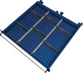 Werkbank B2800xT700xH840mm Buche massiv grau/blau NCS 6Schubl.2Türen TECWERK