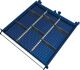 Werkbank B2800xT700xH840mm Buche massiv grau/blau NCS 6Schubl.2Türen TECWERK