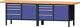 Werkbank B2800xT700xH840mm Buche massiv grau/blau NCS 8Schubl.2Türen TECWERK