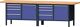Werkbank B2800xT700xH890mm Buche massiv grau/blau NCS 8Schubl.2Türen TECWERK