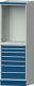 Montagewerkbank Buche-Massiv B1270xT700xH840mm fahrb.blau/grau 50mm 2 Schubl.TW