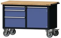 Werkstattwagen H840xB1350xT700mm grau/blau NCS Schubl.1x85/170/255,1 Tür 510mm
