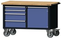 Werkstattwagen H840xB1350xT700mm grau/blau NCS Schubl.xH 2x85/170,1Tür 510mm TW