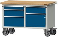Werkstattwagen H840xB1350xT700mm grau/blau Schubl.xH1x85/255 2x170,1Tür 340mm TW
