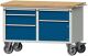 Werkstattwagen H840xB1350xT700mm grau/blau Schubl.xH1x85/255 2x170,1Tür 340mm TW
