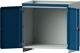 Aufsatzschrank H800xB865xT720mm lichtgrau/blau Flügeltüren TECWERK