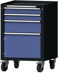 Schubladenschrank H930xB625xT640mm Farbwahl 3 Schubl.Vollauszug 1Tür PROMAT
