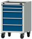 Schubladenschrank H930xB625xT640mm lichtgrau/blau 5 Schubl.TECWERK