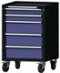 Schubladenschrank H930xB625xT640mm grau/taubenblau NCS 5 Schubl.TECWERK