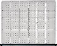 Schubladenunterteilungsmaterial Front-H.60mm 5 Längs-/ 18 Quertr.-W.TECWERK