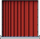 Schubladenunterteilungsmaterial Front-H.ab 60mm 30 Muldenplatten f.760mm TECWERK