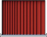 Schubladenunterteilungsmaterial Front-H.ab 60mm 42 Muldenplatten f.910mm TECWERK