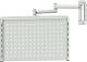 Lochwand f.Grundrahmen H 400xB 628mm grau TECWERK