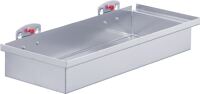 Ablagekasten H55xB320xT135mm alufarben f.Lochplatten RASTERPLAN