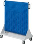 Rollwagen 2seitig enzianblau H.1230xB.1000xT.500mm 2Lochplatten