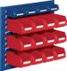 Sichtlagerkastenset H450xB500xT250mm Stahlblech/PE Ku.-beschichtung blau+rot