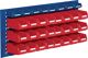 Sichtlagerkastenset H450xB1000xT250mm Stahlblech/PE Ku.-beschichtung blau+rot