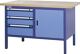 Schubladenschrank H1000xB1005xT695mm lichtgrau/lichtblau 7 Schubl.Vollauszug