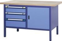 Schwerlastschrank H1950xB1100xT620mm taubenblau NCS/hellblau NCS 1 Fbd.3x100mm