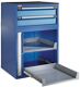 Schwerlastschrank H1950xB1100xT620mm anthr.-grau/taubenblauNCS 3Fbd.1x75,2x100mm