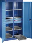 Schwerlastschrank H1950xB1100xT620mm lichtgrau/lichtblau 4Fbd.4x150mm THURMETALL