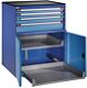 Maschinenschrank H1417xB1005xT724mm 1x75,1x100,1x125,2x150mm lichtblau/lichtgrau