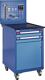 Schubladenschrank H992xB605xT695mm taubenblau NCS/hellblau NCS 2 Schubl.fahrbar