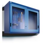 Werkzeug-Hängeschrank Vollblech,1 BD H800xB2000xT300mm grau/ taubenblau NCS