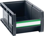 Sichtlagerkasten L198xB130xH90mm PP grau BOTT