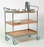 Etagenwagen L775xB460xH840mm Gesamt-Trgf.60kg 3 Etagen Oberboden abnehmbar