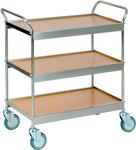 Etagenwagen L785xB545xH820mm Gesamt-Trgf.150kg 3 Etagen BD Holzdekor