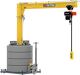 Schwenkkran Ber.360Grad Trgf.250kg A.3000mm m.E-Zug u.Rollfahrwerk Hubh.2067mm
