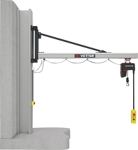 Wandschwenkkran UNILIFT m.E-Zug u.Rollfahrwerk Trgf.500kg Auslad.4395mm 180Grad