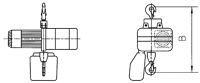 Elektrokettenzug Trgf.125kg Hub/Feinhub/min 8/2m m.Hakenaufhängung FEM Gruppe1Bm