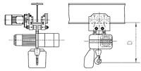 Elektrokettenzug Trgf.250 Hub/Feinhub/min 8/2m m.Elektrofahrwerk FEM Gruppe 2m