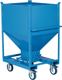 Schüttgutbehälter m.Staplertaschen 1000l Trgf.600kg patinagrün fahrbar