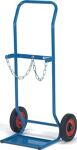 Stahlflaschenkarre f.Flascheninhalt 2 x 10l Vollgummi-Bereifung Trgf.50kg