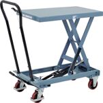 Scherenhubtischwagen, NW-Nr.: 9000443400 Trgf.150kg, Hubber.265-755mm PROMAT feuerrot f.Gabelstapler  